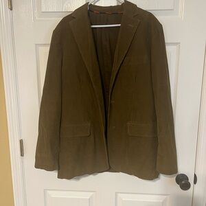 Men’s size large JCrew corduroy sports jacket. Olive coloured. Preppy.